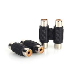 Freeshipping 10pcs/lot Double Row RCA Coupler Jack Female to Female Connector Adapter