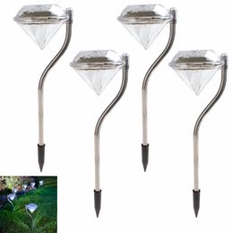 Stainless Solar Lawn Light For Garden Decorative Solar Power Led Outdoor Solar Light Diamond Yard Lighting