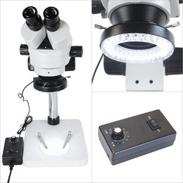 Freeshipping 144 LED Ring Lamp High Light Energy-saving 9 Phase Knob Adjust Microscope Accessories Quality Stereo Microscope Auxiliary Tool