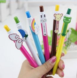 6 Designs Cute Cartoon Kawaii Novelty Ballpoint Pens Lovely Cat Bird Ball Pen Korean Stationery G649