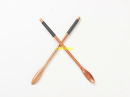 100pcs/lot 20*1.5cm Long Handle Wooden Spoon Japanese Style yarn Coffee Tea Dessert Spoon Natural Wood Honey spoons dipper