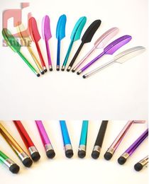 Feather Capacitive Stylus Touch Screen Pen for iPhone 6 5 Samsung S6 Tablet PC Novelty Item 300pcs/lot