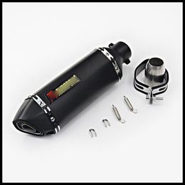 Black 38-51mm Universal Akrapovic Motorcycle Modified Scooter Exhaust Muffler Pipe Vent Pipe For GY6 CBR CBR125 CBR250 CB400 CB600 YZF FZ400