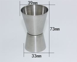 New Arrive 20 - 40ml 2-End Jigger Shot Measure Cup Cocktail Drink Wine Shaker Stainless Bar free Shiping