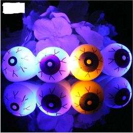 Halloween LED finger rings glowing Eye ball Ring Novelty kids funny toy gift party bar led Rave Toy for kids adult