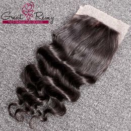 loose deep wave virgin remy indian hair retail greatremy factory outlet human hair lace closure full cuticle top closure 826inch