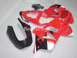 -Alta Qualidade Kit de Feira de Plástico para Kawasaki Ninja ZX9R 98 99 Cabeetas de carroçarias pretas vermelhas ZX9R 1998 1999 TY16