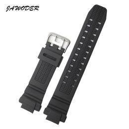 JAWODER Watchband 26mm Black Silicone Rubber Watch Band Strap for GW-3500B G-1200B G-1250B GW-3000B GW-2000 Sports Watch Straps220E