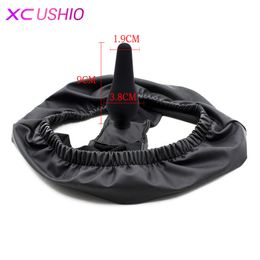 Leather Latex Masturbation Underwear Chastity Panties With Anus Plug Newfangled Chastity Belt Anal Sex Toy for Woman Adults 0701
