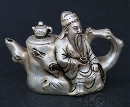 Antique bronze antique brass ornaments of silver copper kettle pot pot teapot stump creative decoration