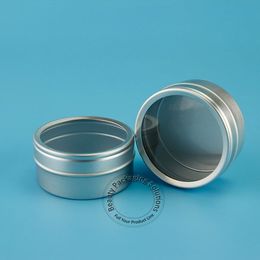 New 30g Empty Aluminium Jar with Transparent Film Cream Jewellery Jar,Display Boxes Ointment Hand Cream Container 50pcs/lot