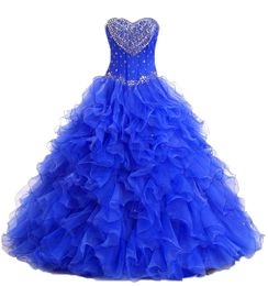 2021 Sexy Sweetheart Ball Gown Quinceanera Dresses with Beaded Sweet 16 Dress Lace Up Floor Length Detachable Vestido De Festa QC114