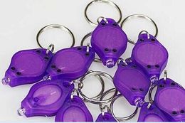 395-410nm Purple UV LED Keychain Money Detector led light protable light Keychains Car key accessories