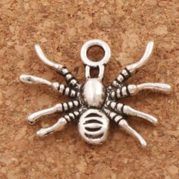 Crawling 3D Spider insect Charm Beads 200pcs/lot 19.3x15mm Antique Silver Pendants Fashion Jewellery DIY Fit Bracelets Necklace Earrings L037