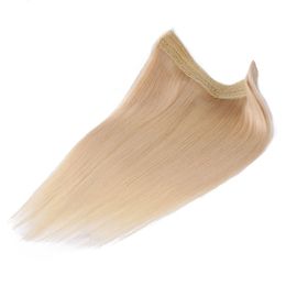 ELIBESS Flip Hair Weft Extension Blond Colour 100g/pcs 613 Colour European Remy Fish Line Straight No Clip No Glue For White Women
