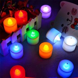 Night Lights led tealights home candles Battery Operated Flameless Tealight Votive Style Romantic Date, Multi Colour Light