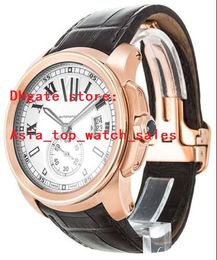 Factory direct sale 18k Pink Gold alibre Automatic Watch White Dial Dial large mens watcheswristwatches