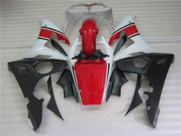 Free 7 gifts fairing kit for Yamaha YZF R6 03 04 05 white red black fairings set YZF R6 2003 2004 2005 OT34