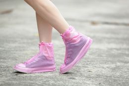 Environmental Reused Waterproof PVC RainShoes outdoor Lady Shoe Cover 6 Colours Dustproof Overshoes For Rain Day Carpet Cleaning