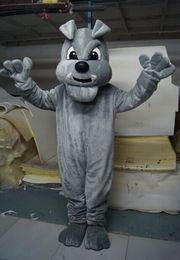 high quality Real Pictures Deluxe Bulldog mascot costume Adult Size factory direct free shipping