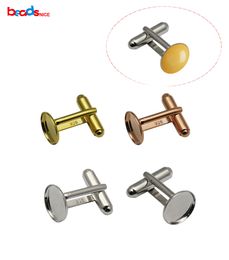 Beadsnice Solid 925 Sterling Silver Cufflinks Handmade Silver Cuff links Blank for DIY Jewelry Making Wholesale ID27501
