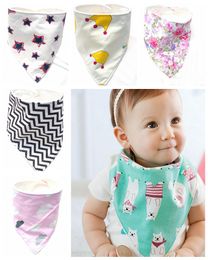 50pcs Triangle Bib Bandana burp cloths 100% Cotton kerchief infant Saliva Bibs Pinafore Apron Baby Feeding YE007