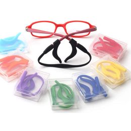children mixed Colour wholesale sport eyeglasses sunglasses kids sports antiskid silica gel glasses chain cord holder string set