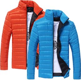 Casacos Homens Inverno de Manga Longa Casacos De Bolso Moda Sólida Slim Fit Jacket