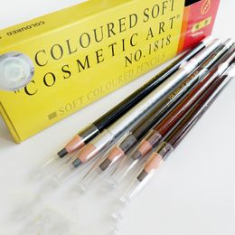 5 cores 1818 Longa Duração Lápis de sobrancelha impermeável maquiagem dos olhos Brow Pen Ferramenta de claro / escuro Café Cinzento Vermelho-Brown