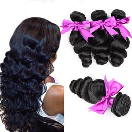Hair Products Peruvian Loose Wave 3Pcs/lot Unprocessed Human Hair Weave Bundles 100g/lot Peruvian Virgin Hair Loose Wave