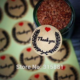 Kraft olive branch thank you Seal Label Sticker,gift Stickers Party Gift Wrap Diary Deco Wedding Card Deco Stickers 600pcs/lot