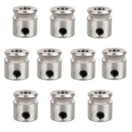 Freeshipping 10pcs/set 3D Printer Parts Stainless Steel MK7 Extruder Drive Gear Bore 5mm For 1.75mm Hobbed Gear For Makerbot Reprap Mendel