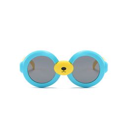 Top Quality Round Plastic Kids Lovely Boys Girls Polarised Children SunGlasses Hot Cute Children Polarised Sunglasses Bear Frame Mirror