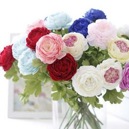 2017 new Artificial flower peony top grade silk flower Wedding Flowers Bride Bouquets Holding Flower free shipping