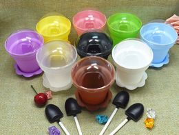 DIY Cake Baking Utensils Pots Potted Cake Cup With Spoons Cover Baking & Pastry Tools Also As Flower Pot New, 500pcs/lot