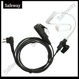 2 wire two way radio acoustic tube earpiece earphone with PPT mic headset for Motorola GP88 GP300 CP200 CT150 CP040 for HYT