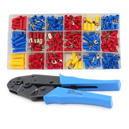 295pcs Spade Fork Ring Fork Terminals Crimper Crimping Plier Assortment Tool Set