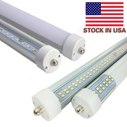 FA8 single pin T8 LED bulb tube lights 2400mm 2.4M 8 foot SMD2835 288leds 6000lm 45W 55W 72W AC85-265V