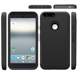 100 pcs Wholesale Durable Phone Case Heavy Hybrid TPU+PC Rugged Shockproof Protect Football Pattern Back Cover for Google Pixel & Pixel XL