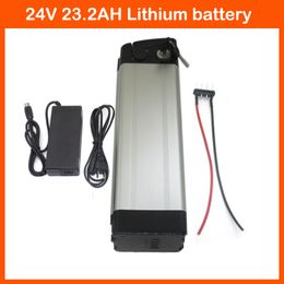 Bottom discharge 24 V Bicycle battery 24V 23AH Electric Bike battery Use Panasonic 2900mah cell with 29.4V 3A charger Free ship