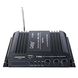 Freeshipping 4 CH Hifi Bluetooth USB 3.5mm Digital Stereo Amplifier Support Car, Motorcycle Mp3 Mp4 Computer Speaker with Adapter