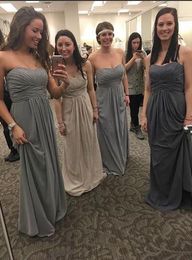 New Bridesmaid Dresses Long Chiffon Sweetheart Custom Made Maid of Honour Gowns Popular Ruffles Wedding Guest Dress Maid of Honour Dress