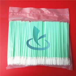 500pcs/lot Large format printer printhead cleaning sponge swab with small cloth head for Mimaki Mutoh Roland foam tipped clean