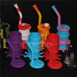 silicon dab pad Waterpipe Silicone Hookah Bongs Rigs glass nectar quality DHL