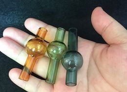 Coloured glass bubble carb cap round ball dome for XL thick Quartz Thermal Banger Glass Water Pipes