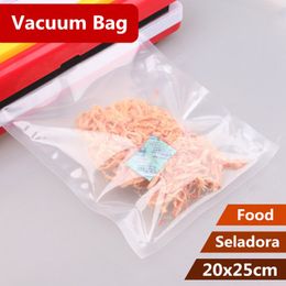 20x25cm A Grade Vacuum Transparent Cooked Food Saver Storing Packaging Bags Meat Snacks Hermetic Storage Heat Sealing Plastic Package Pouch