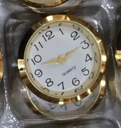 23mm gold aracbic insert clock with chinese movement mini metal fit up for wood crytals items