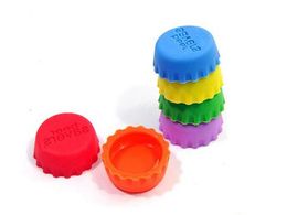 500pcs/lot Silicone Beer Bottle Cap Wine Stoppers Sealing Cover Leak Free Sealers Keep Bear Fresh Bar Tools random Colours