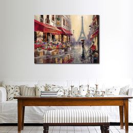 Contemporary Art Landscape Brent Heighton Painting Oil on Canvas April in Paris High Quality Hand Painted Picture for Office Wall Decor