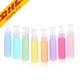 DHL FREE 30ml Macarons Colour Travel Transparent Plastic Atomizer Small Mini Empty Pump Refillable Bottle for skin care items